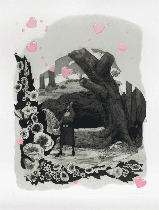 Kerry James Marshall, ‘Vignette (Wishing Well)’, 2010, Print, Color aquatint, spitbite aquatint, softground, hardground, drypoint etching with chine colle, null, Numbered, Dated