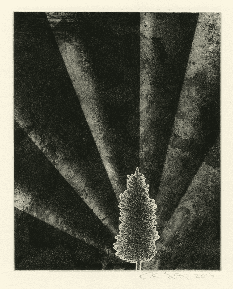 Kiki Smith, ‘Standing I’, 2014, Print, Copperplate intaglio with collage, null, Numbered, Dated