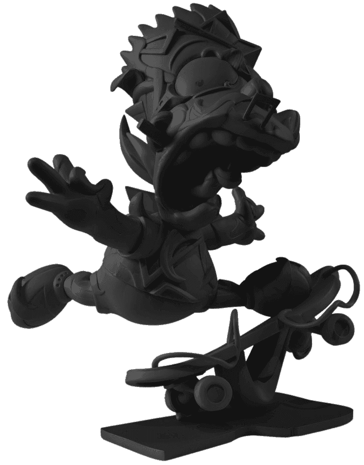 Louis de Guzman, ‘Elevate (Black)’, 03-11-2019, Sculpture, Hand Painted Vinyl + PVC with Steel Base Plate, The Curative,