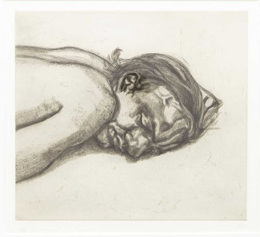 Lucian Freud, ‘Man Resting’, 1988, Print, Etching, null, Numbered