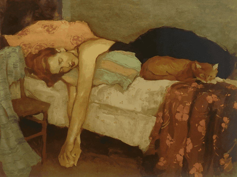 Malcolm T. Liepke, ‘Catnap’, 1994, Print, Hand-Drawn Lithograph, null, Numbered