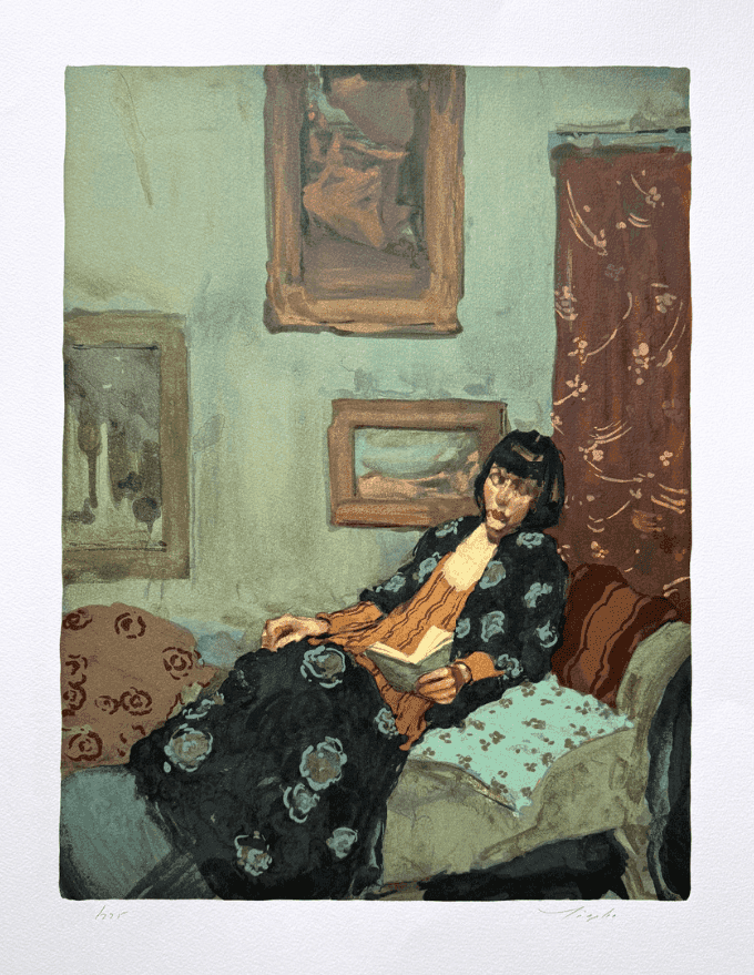 Malcolm T. Liepke, ‘Woman Reading’, 1991, Print, Lithograph on Arches paper, null, Numbered