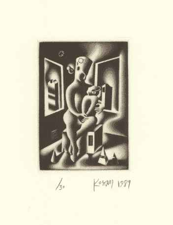 Mark Kostabi, ‘Rare Oedipus’, 1989, Print, Etching, null, Numbered