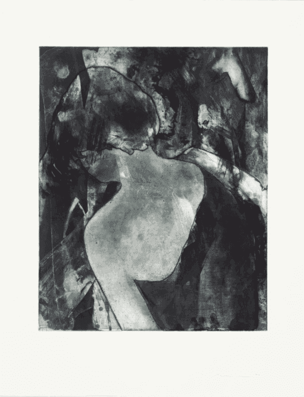 Matt Saunders, ‘Brigitte in the Reeds II (from Menschen am Sonntag)’, 2014, Print, Open bite, Polishing, Soap ground aquatint, Soft ground etching, Spit bite aquatint on Hahnemühle Bütten 350g, null, Numbered