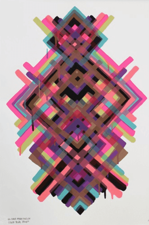 Maya Hayuk, ‘Big Bang Breakthrough 1 (Colour Trial Proof)’, 2014, Print, Hand-Finished Screenprint on Paper, null, Numbered