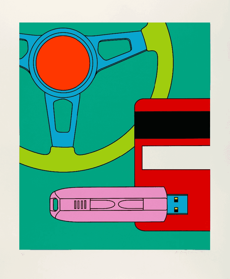 Michael Craig-Martin, ‘Steering Wheel’, 2021, Print, Screenprint, null, Numbered
