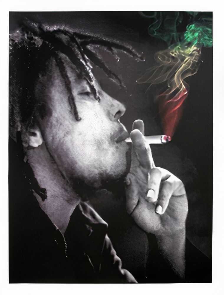 Mr. Brainwash, ‘Happy Birthday Bob Marley - Jamming (Horizontal Colours)’, 06-02-2019, Print, A one colour screen print hand finished with water colour, Self-released, Numbered, Handfinished