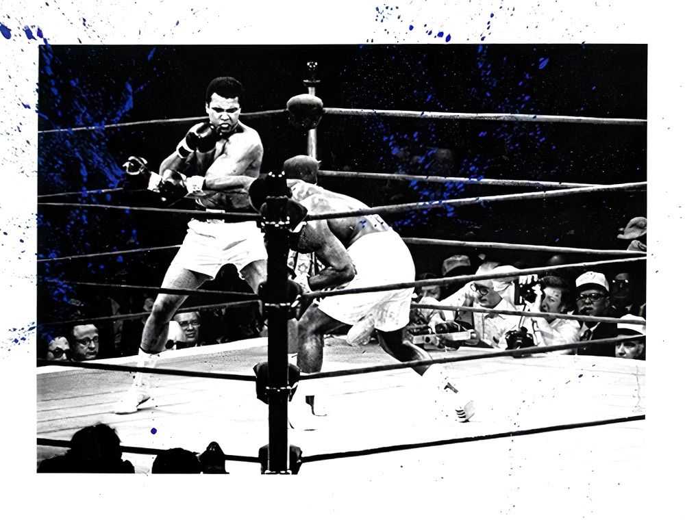 Mr. Brainwash, ‘Majestic Ali (Blue)’, 24-08-2017, Print, One colour screen print, hand-finished with paint on hand-torn archival art paper, Self-released, Numbered, Handfinished