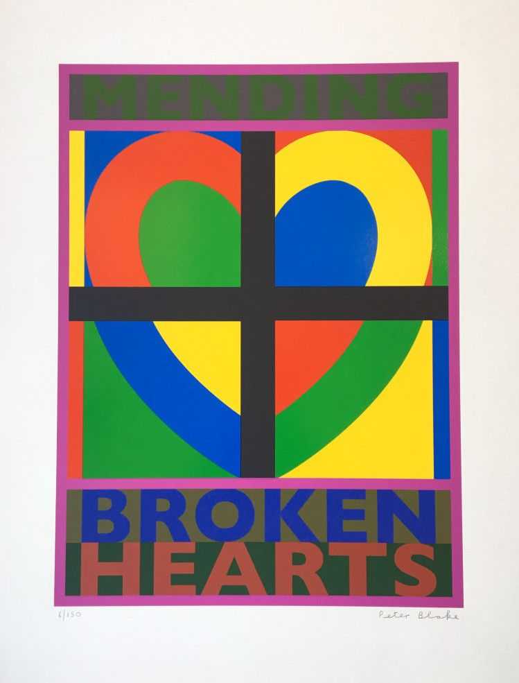 Peter Blake, ‘Mending Broken Hearts’, 2010, Print, Twenty six colour screenprint on paper with glazes, CCA Galleries, Numbered
