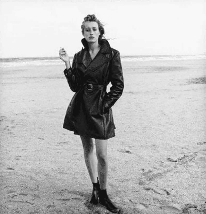 Peter Lindbergh, ‘Marie-Sophie Wllson, fashion by Alaïa, Deauville’, 1987, Print, Gelatin silver print, null, Numbered, Dated