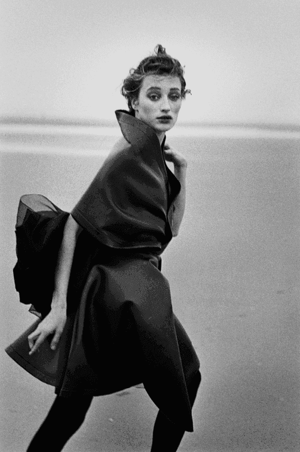 Peter Lindbergh, ‘Marie-Sophie Wllson, fashion by Comme des Garçons, Deauville’, 1987, Print, Gelatin silver print, null, Numbered, Dated