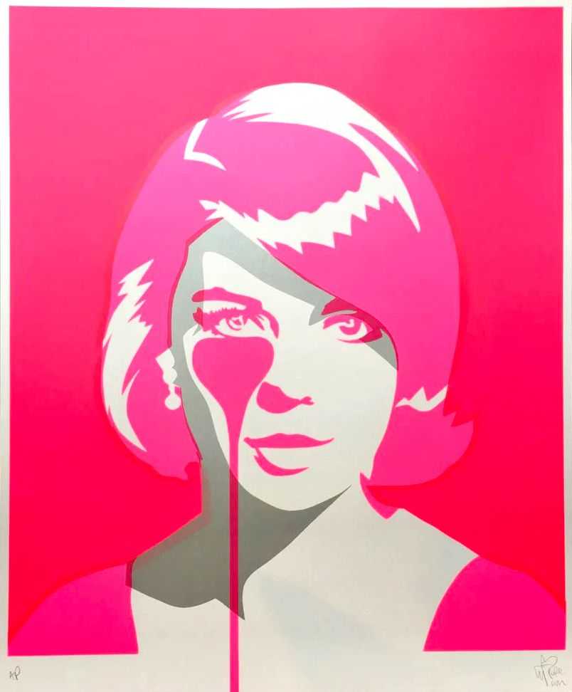 Pure Evil, ‘Natalie Wood - Christopher Walken's Nightmare - Double Exposure (Pink)’, 20-11-2017, Print, 3 colour screenprint 330gsm Fedrigoni paper, Self-released, Numbered