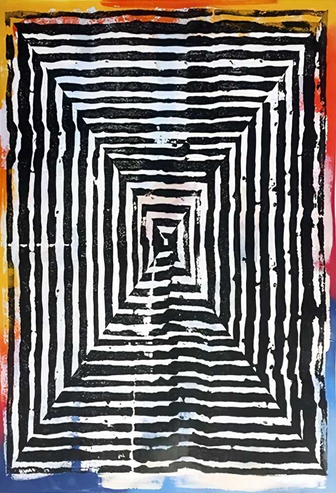Revok, ‘Kundalini Loop 2’, 21-09-2017, Print, 1 colour screenprint on handpainted background 100% cotton paper, Studiocromie, Numbered, Handfinished