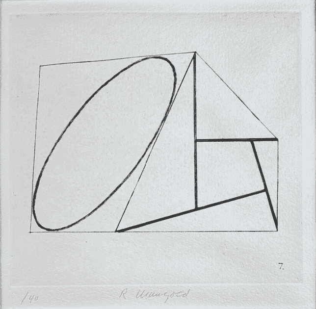 Robert Mangold, ‘7, From Pages’, 1989, Print, Drypoint, Simmelink/ Sukimoto Editions, Numbered