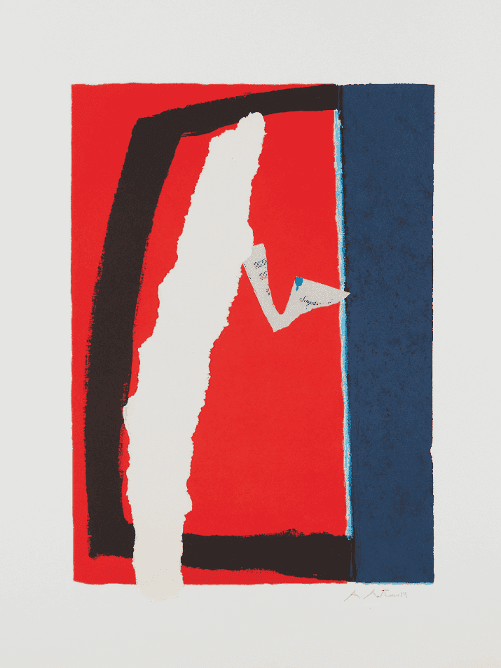 Robert Motherwell, ‘Game of Chance’, 1987, Print, Lithograph with aquatint and collage, on white HMP handmade paper, null, Numbered