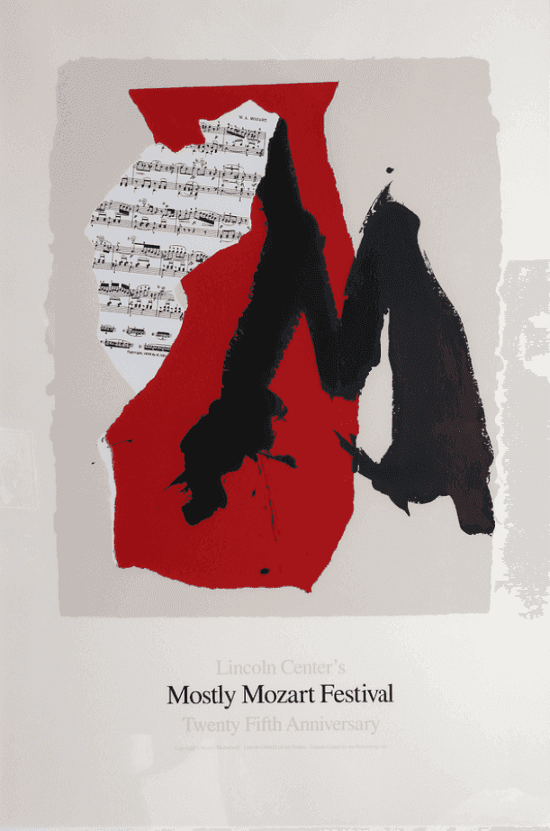 Robert Motherwell, ‘Lincoln Center Mostly Mozart, 25th Anniversary’, 1991, Print, Lithograph and Screenprint on Coventry, null,