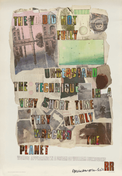 Robert Rauschenberg, ‘Dream of William Burroughs’, 1972, Print, Offset lithograph, Co-published by Automation House and E.A.T., produced by Local One, Amalgamated Lithographers of America, New York, Dated