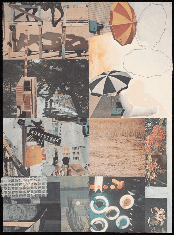 Robert Rauschenberg, ‘Most Distant Visible Part of the Sea (Umbrellas)’, 1983, Print, Lithograph with Embossing on Wove Paper, null, Numbered, Dated