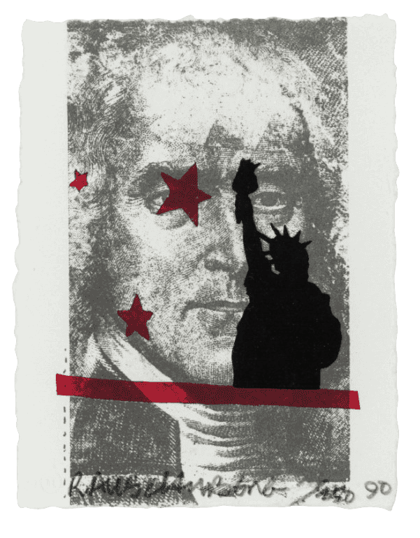 Robert Rauschenberg, ‘Spackle (for Harvey Gantt)’, 1990, Print, Lithograph in colors on HMP Koller handmade cream paper, null, Numbered, Dated