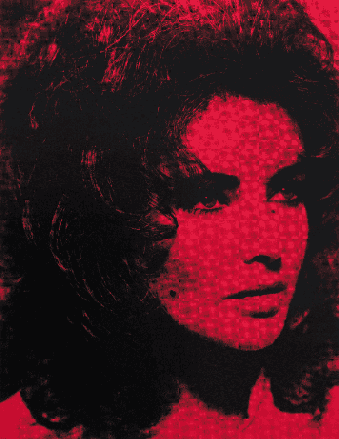 Russell Young, ‘Elizabeth Taylor Portrait (Priscilla Pink+Black)’, 2008, Print, Screenprint on linen, null,
