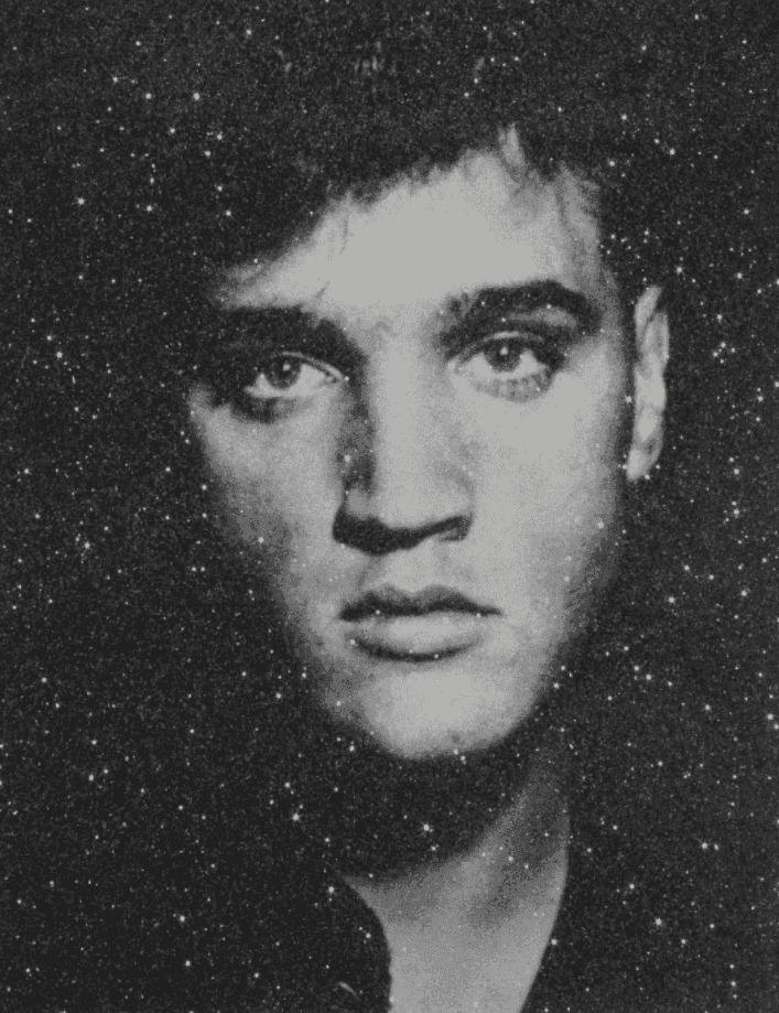 Russell Young, ‘Elvis - Heartbreak Hotel (Black + White)’, 2023, Print, Acrylic paint and enamel screen print on Somerset Paper with Diamond Dust, null,