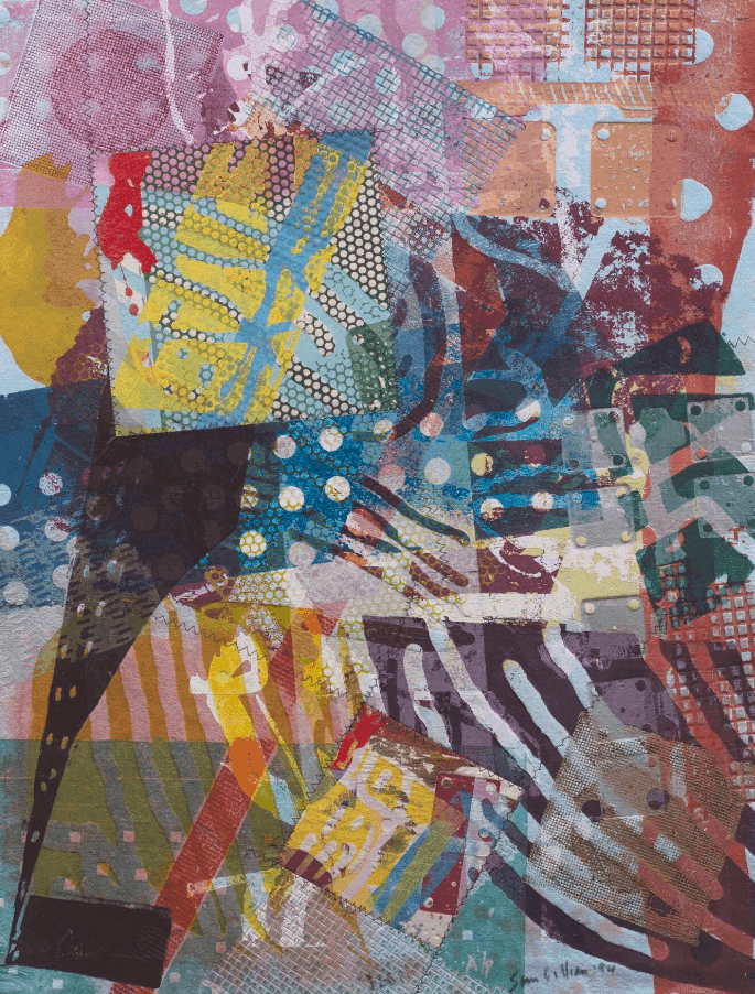 Sam Gilliam, ‘Ichi’, 1994, Print, Monoprint with multicolor silkscreen, collage, acrylic, stitching, and embossing on handmade paper, null,