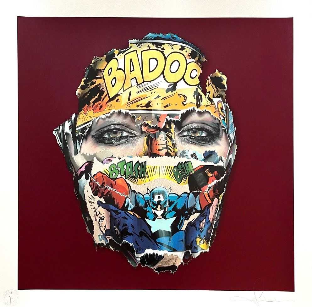 Sandra Chevrier, ‘La Cage Entre L'ombre et la Lumière (Burgundy)’, 25-03-2022, Print, 25 colours screenprint on 300 gsm somerset paper, Graffiti Prints, Numbered