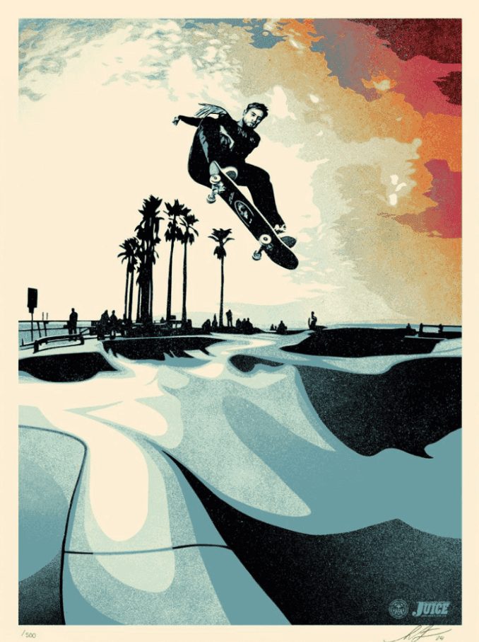 Shepard Fairey (Obey), ‘Greyson Fletcher- The Harmony of Form and Style.’, 2024, Print, Screen print on thick cream Speckletone paper, Obey Giant, Numbered, Dated