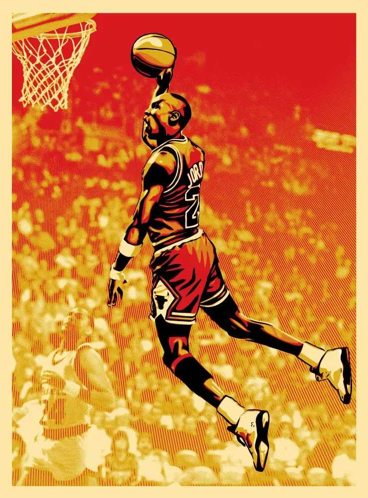 Shepard Fairey (Obey), ‘Jordan Bulls (Large) (Signed by Jordan and Fairey)’, 2009, Print, Large format screenprint on 100% cotton archival rag paper with deckled edges, Upper Deck, Numbered, Dated