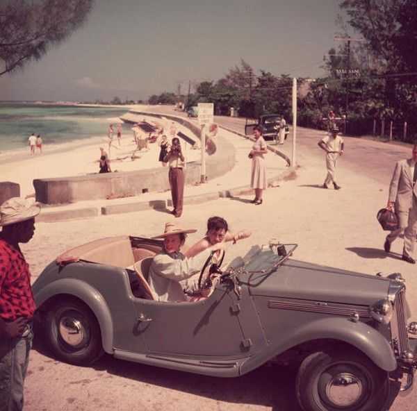 Slim Aarons, ‘Katharine Hepburn, Montego Bay, Jamaica 1953 (Medium)’, 1953, Photography, C-Type Print, null, Numbered