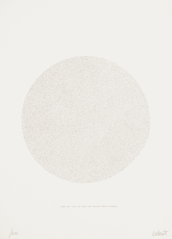 Sol LeWitt, ‘Lines, Not Long, Not Heavy, Not Touching, Drawn at Random (Circle)’, 1970, Print, Lithograph on wove paper, null, Numbered