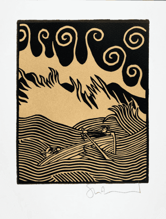 Stanley Donwood, ‘Spreading Contagion (2024)’, 2024, Print, Printed on Somerset 300gsm paper from St. Cuthberts Mill. Blind-embossed with the Slowly Downward Manufactory seal., Slowly Downward, Numbered