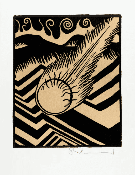 Stanley Donwood, ‘Votality (2024)’, 2024, Print, Printed on Somerset 300gsm paper from St. Cuthberts Mill. Blind-embossed with the Slowly Downward Manufactory seal., Slowly Downward, Numbered