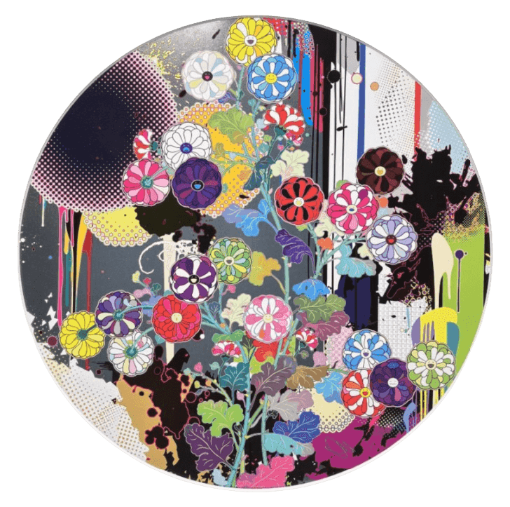 Takashi Murakami, ‘Kōrin's Flowers and Abstract Imagery’, 2024, Print, 4 Colour Offset print, cold stamp and high gloss varnishing, Tonari No Zingaro, Numbered
