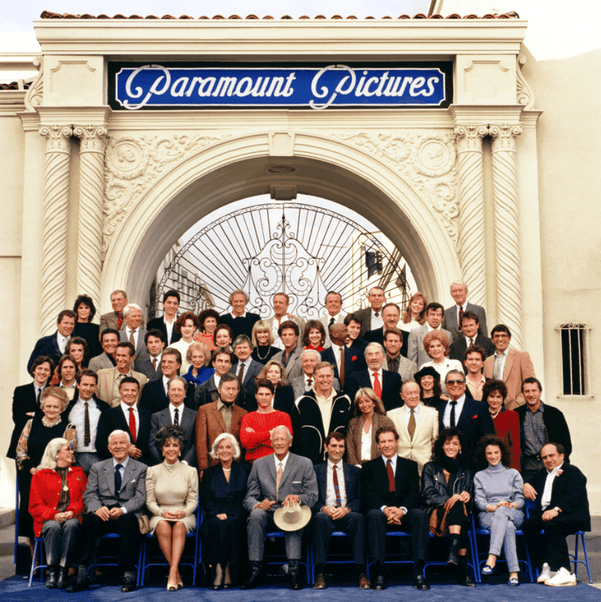 Terry O'Neill, ‘Actors of Paramount Pictures at the studio's 75th anniversary in Hollywood’, 1987, Photography, C-type print, null, Numbered