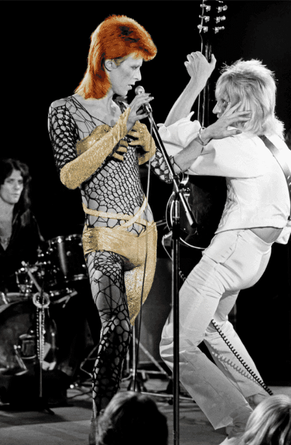 Terry O'Neill, ‘David Bowie as Ziggy Stardust at the Marquee Club’, 1973, Photography, Limited Edition Colour C-Type Print, null, Numbered