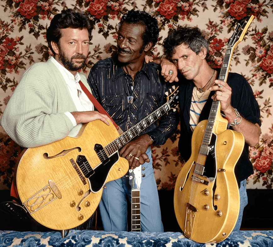 Terry O'Neill, ‘Eric Clapton, Chuck Berry, and Keith Richards in LA’, 1986, Photography, Posthumous Edition: C-Type Print, null,