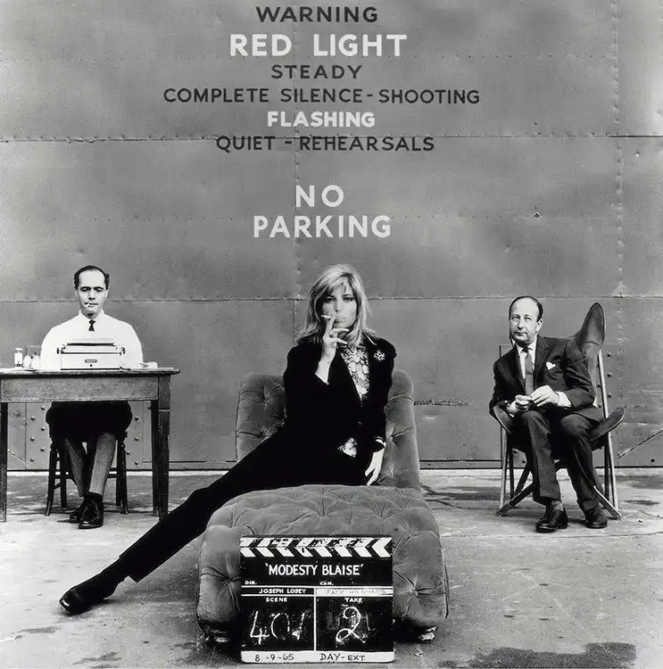 Terry O'Neill, ‘Monica Vitti, on the set of ‘Modesty Blaise’, Shepperton Studios, 1965 (Small) - Estate print’, 1966, Photography, Photography - Bromide fibre print, null, Numbered