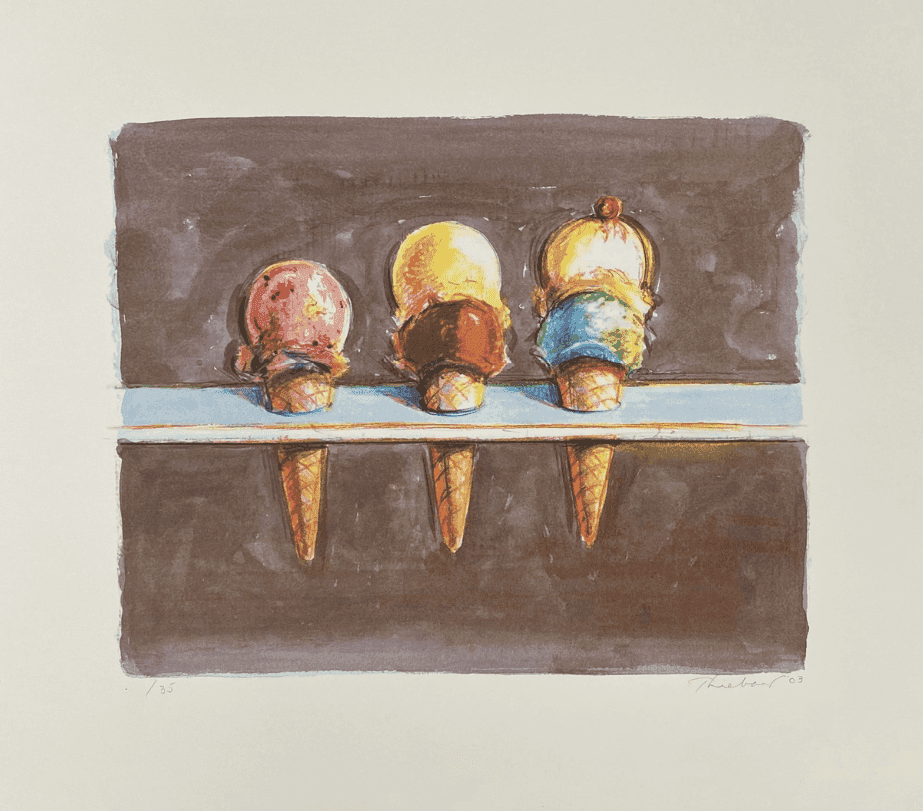 Wayne Thiebaud, ‘Five Flavors’, 2003, Print, Lithograph, null, Numbered