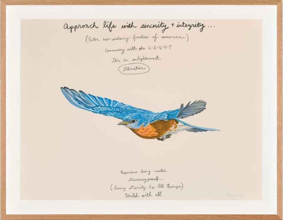 Wes Lang, ‘Approach life with sincerity + integrity...’, 2025, Print, Giclée print on paper, Heni, Framed