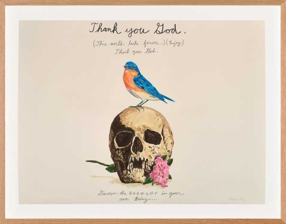 Wes Lang, ‘Thank you God.’, 2025, Print, Giclée print on paper, Heni, Framed