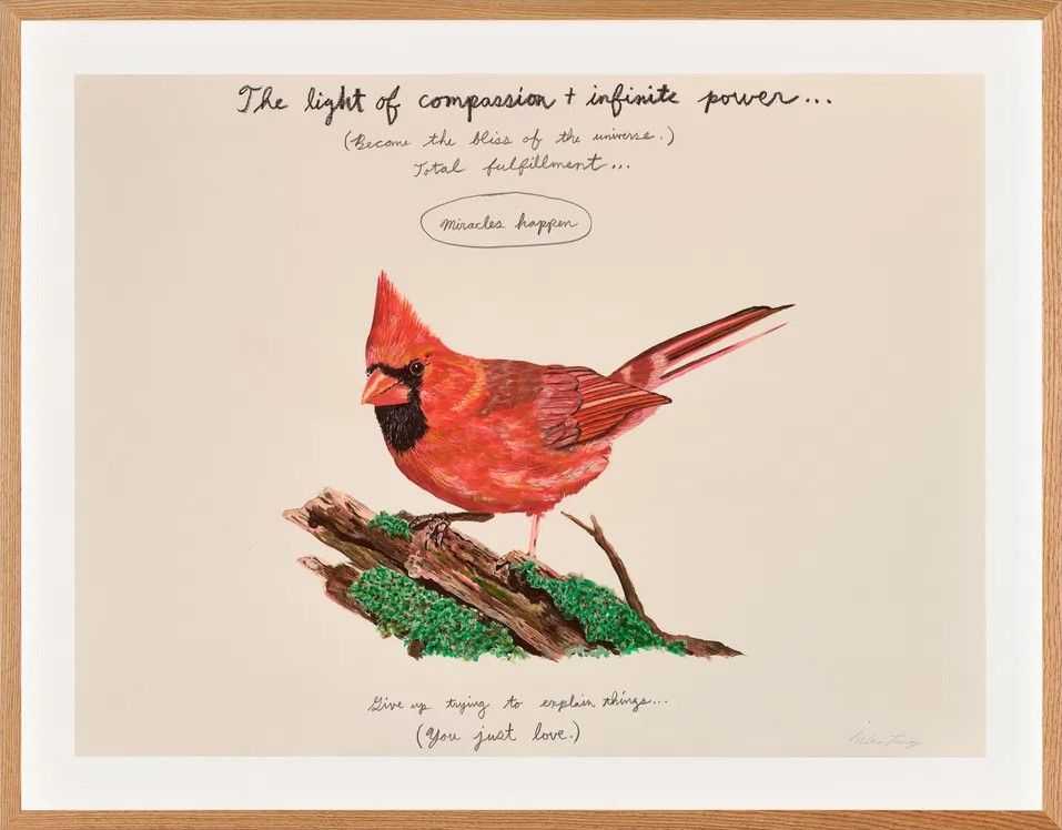 Wes Lang, ‘The light of compassion + infinite power…’, 2025, Print, Giclée print on paper, Heni, Framed