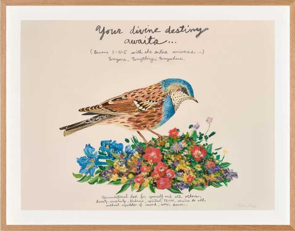 Wes Lang, ‘Your divine destiny awaits…’, 2025, Print, Giclée print on paper, Heni, Framed