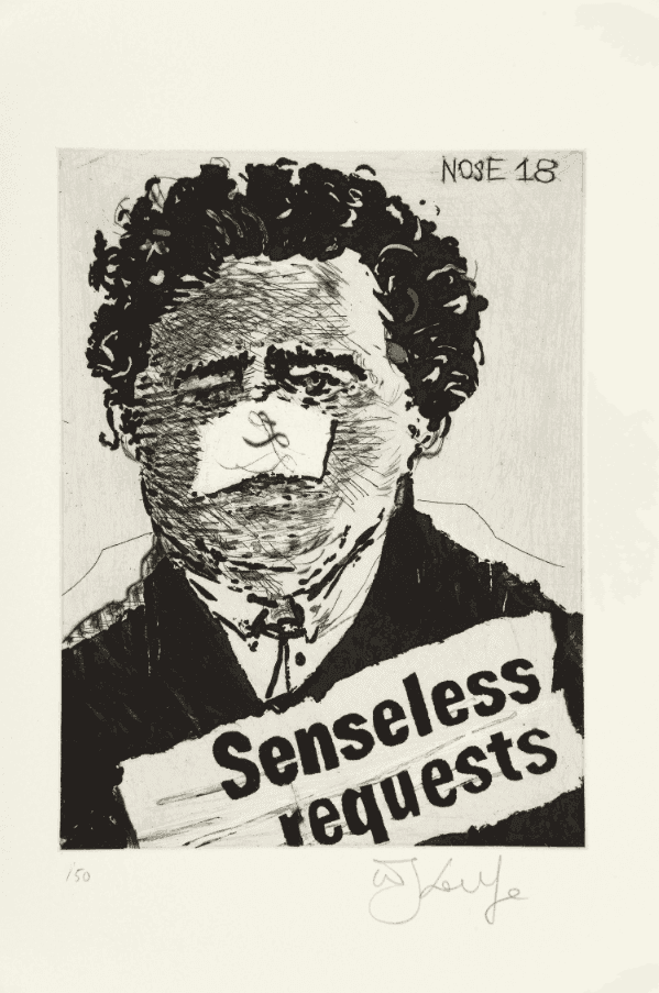 William Kentridge, ‘Nose 18’, 2009, Print, Sugarlift aquatint, drypoint and engraving, null, Numbered