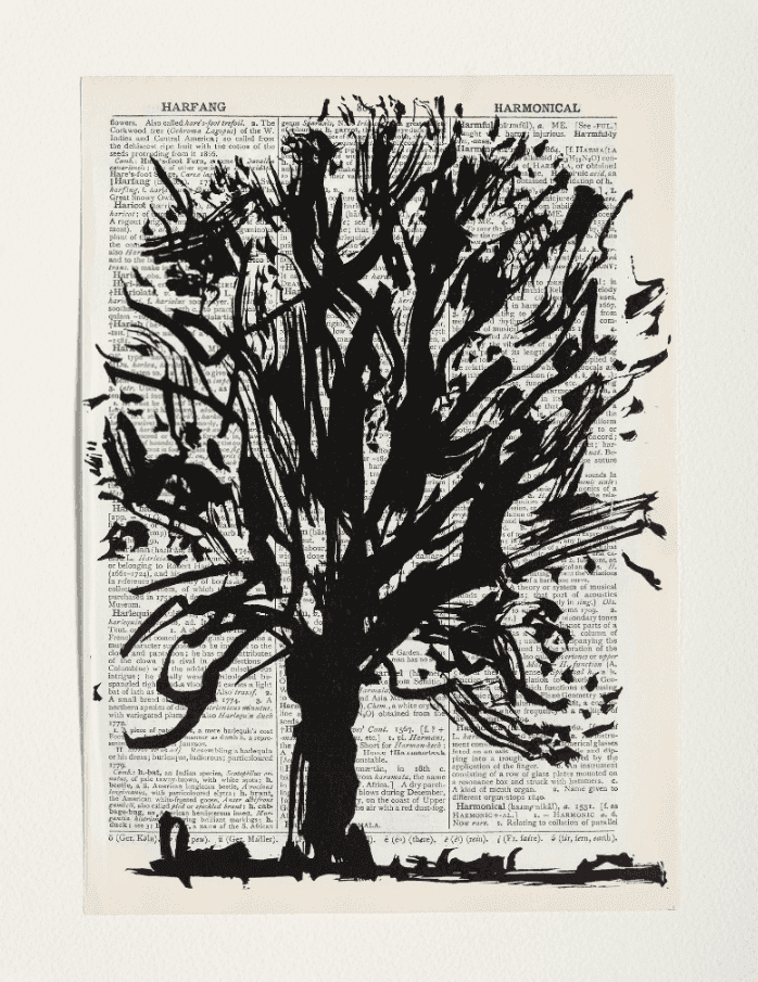William Kentridge, ‘Universal Archive (Ref.42)’, 2012, Print, Linocut printed on Shorter Oxford English Dictionary, null, Numbered