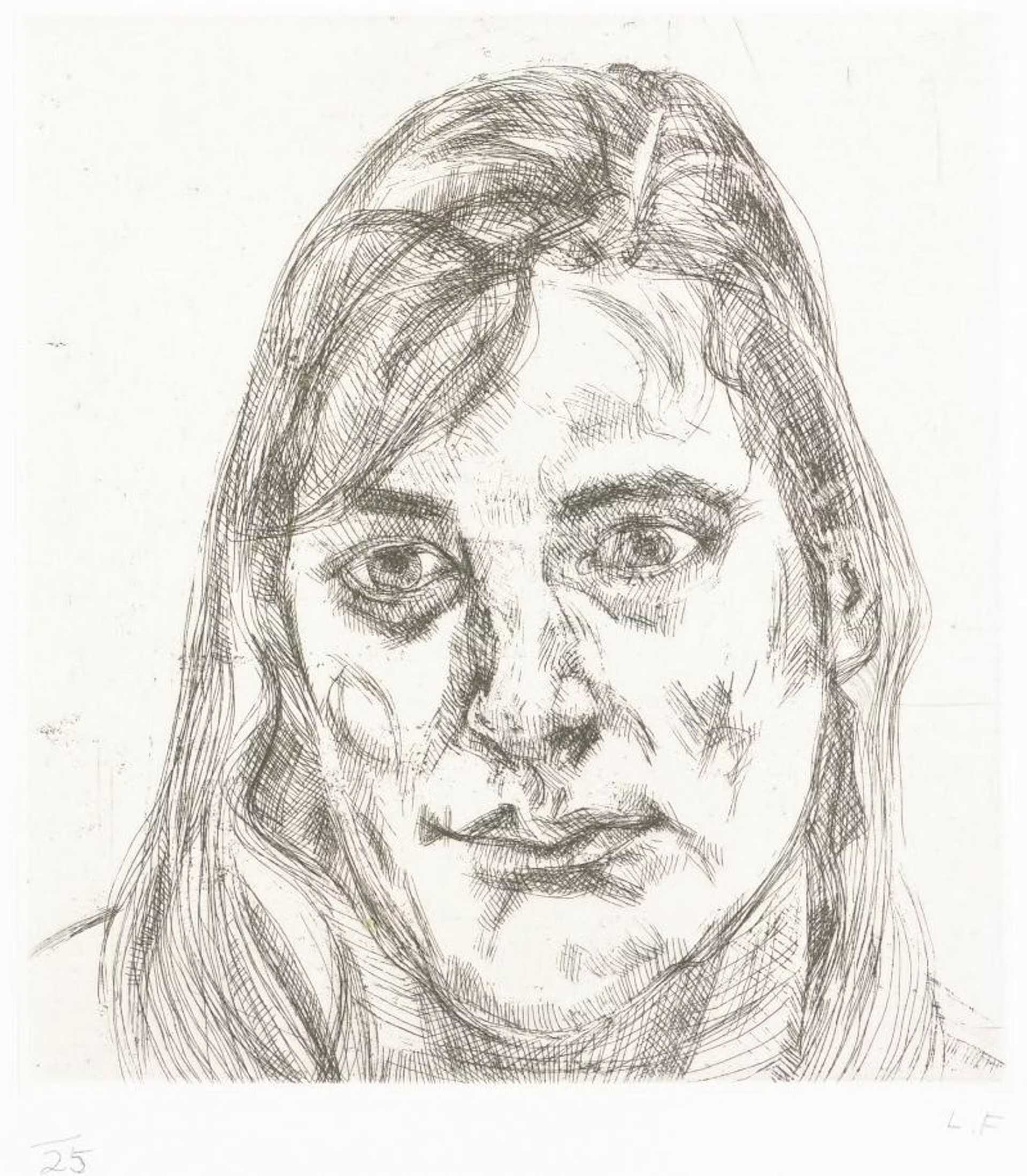 Lucian Freud, ‘Esther’, 1991, Print, Etching with a delicate veil of plate tone, co-published James Kirkman and Brooke Alexander, Numbered