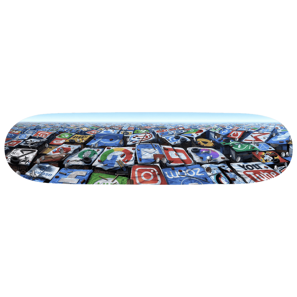 Jeff Gillette, ‘Slum Apps’, 2022, Collectible, Archival Pigment Print Transfer on Cold Pressed Steep Natural Skate Deck, 1XRUN,