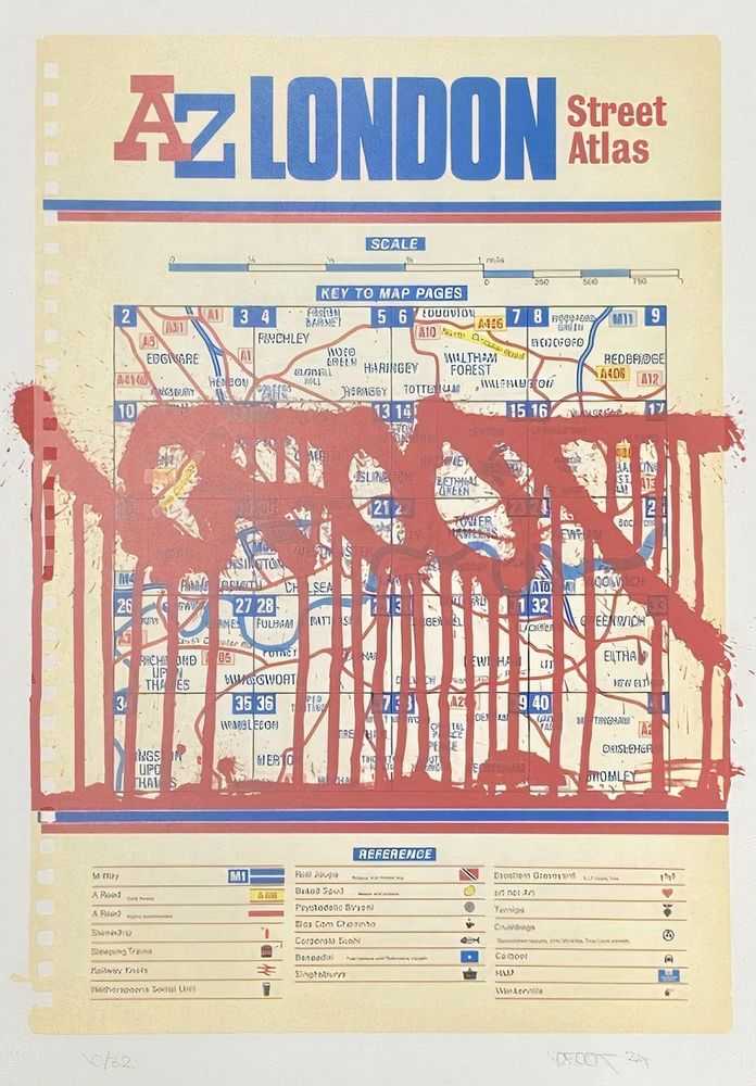 10Foot, ‘Disintegration Loops (Translucent Red)’, 2024, Print, 7 colour archival enamel ink screenprint on Somerset satin white 410gsm, Actually, Numbered
