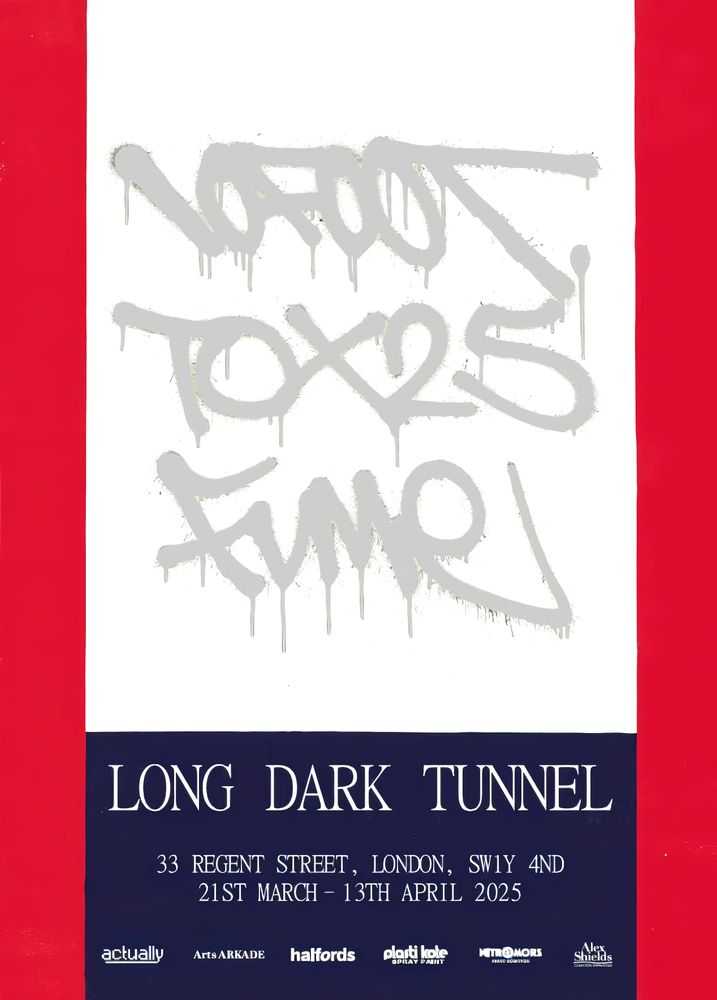 10Foot, ‘Long Dark Tunnel (Silver Poster)’, 20-03-2025, Print, Offset lithograph, Self Released,