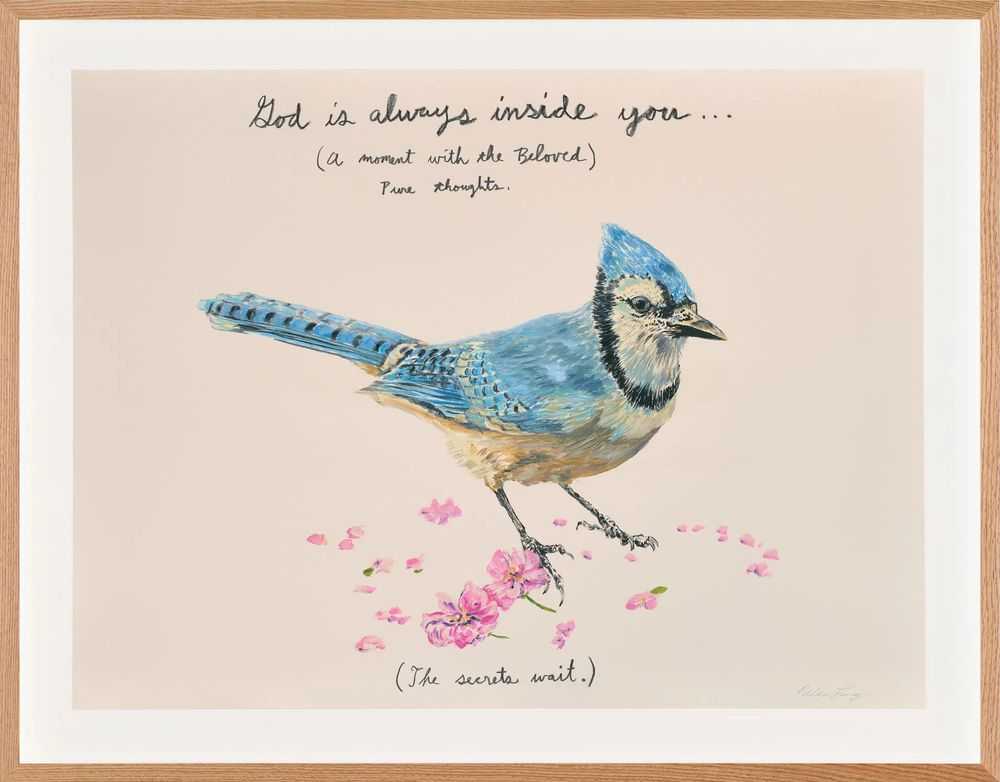 Wes Lang, ‘God is always inside you…’, 2025, Print, Giclée print on paper, Heni, Framed